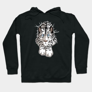 STUCK White Tiger Hoodie